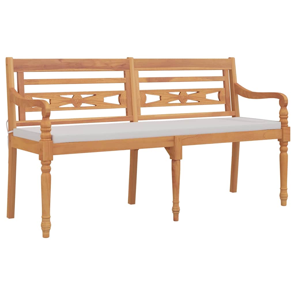 Batavia-Sitzbank 150 cm Massivholz Teak