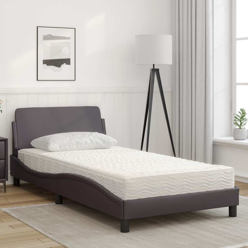 Bett mit Matratze "Dover" Schwarz 80x200 cm Kunstleder