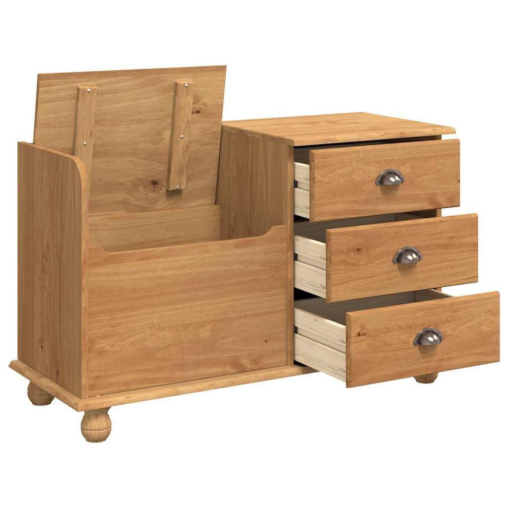 Sitzbank mit Stauraum mit Speicher ASKIM Braun 100 x 39 x 62 cm