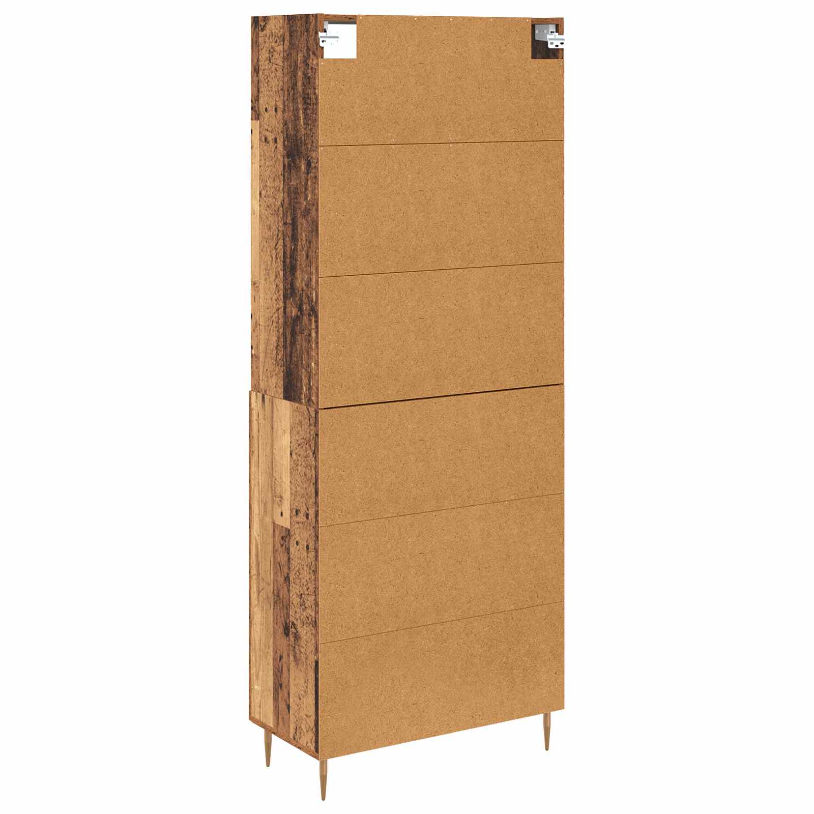 Highboard Hochglanz-Weiß 69,5x34x180 cm Holzwerkstoff