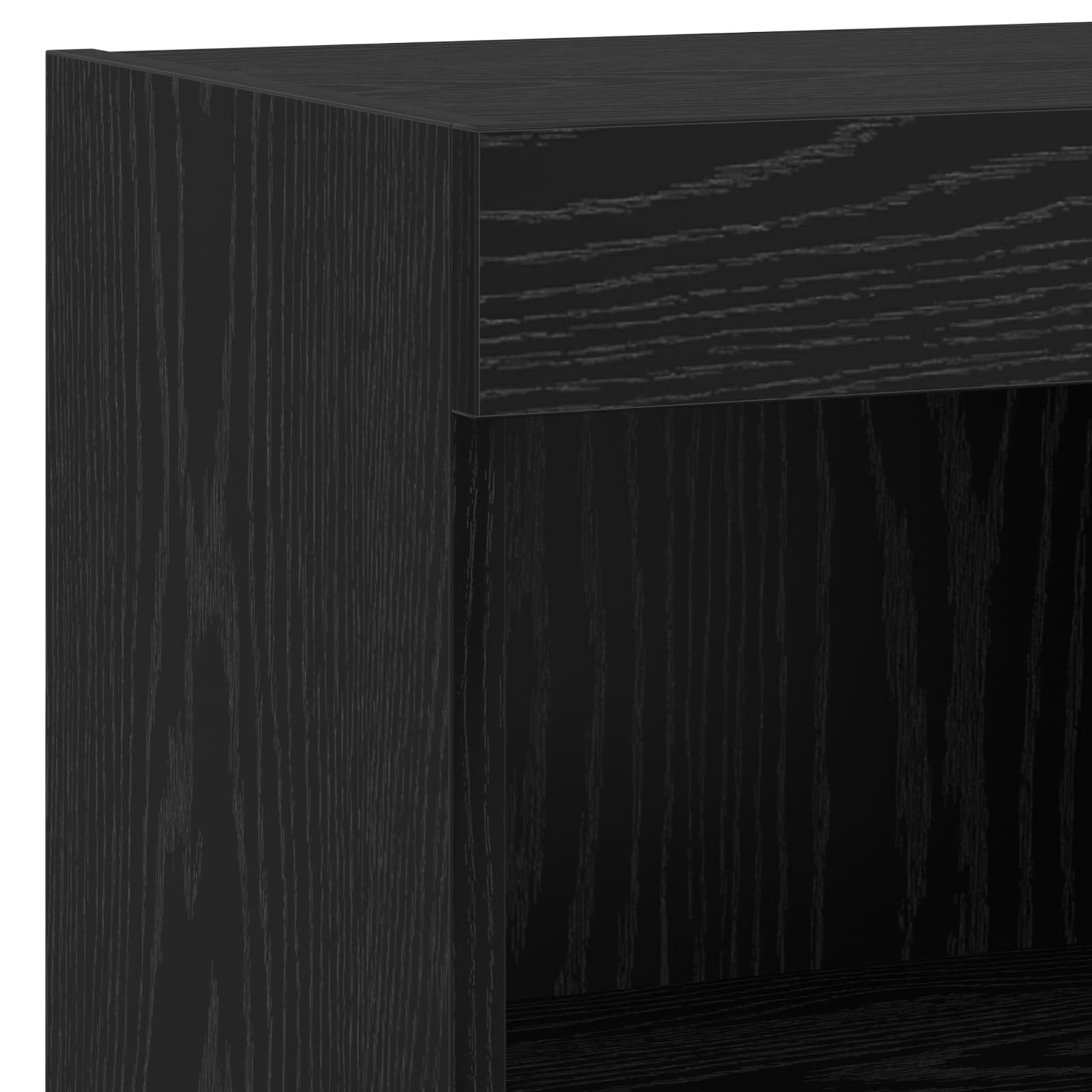 5-tlg. Wohnwand mit LED-Beleuchtung Weiß Holzwerkstoff