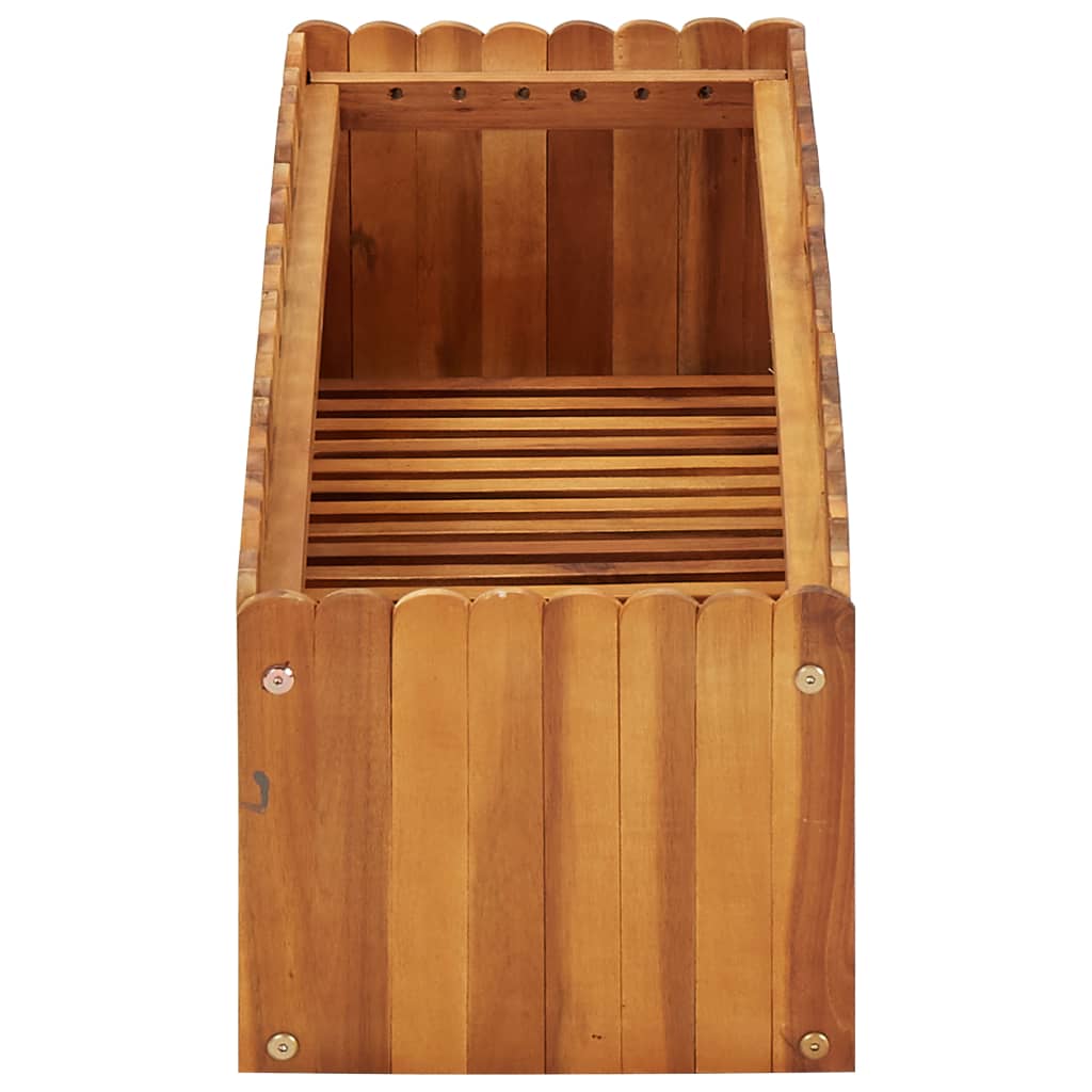 Garten-Hochbeet 50 x 30 x 25 cm Massivholz Akazie