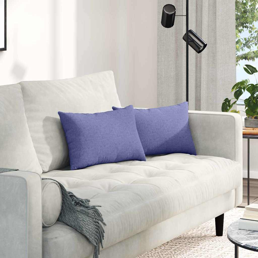 Sofakissen 2 pcs Hellgrau 50 x 30 cm Stoff