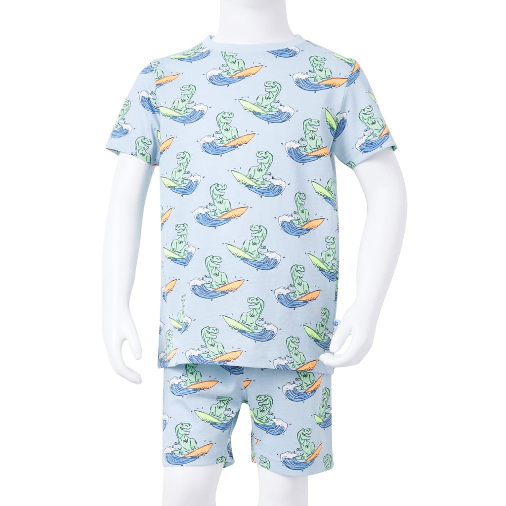 Kinderpyjama mit Kurzen Ärmeln Hellblau 128