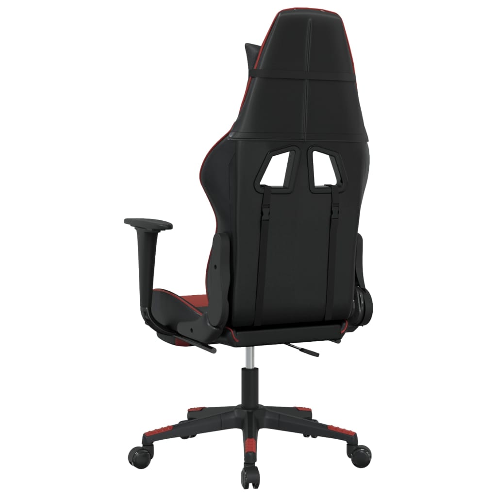 Gaming-Stuhl mit Massagefunktion Schwarz und Blau Kunstleder