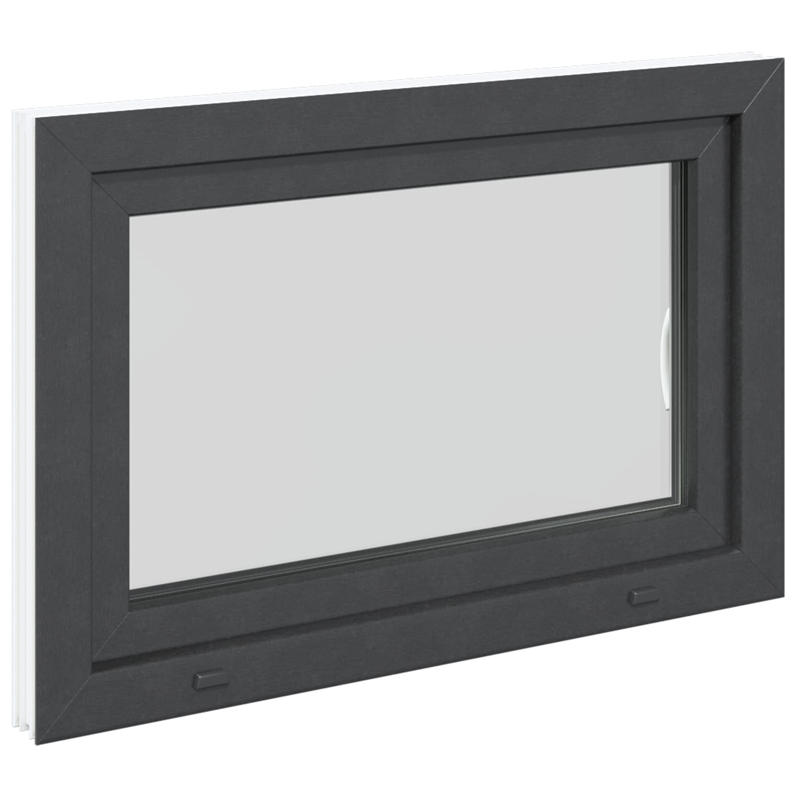 Kellerfenster RISOR 50 x 50 cm PVC und Glas Weiß