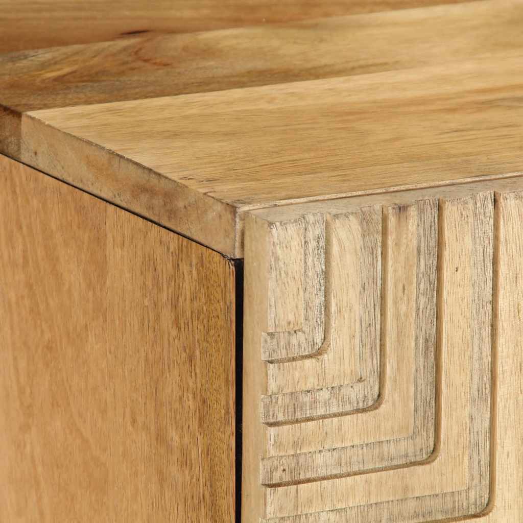 TV-Schränk mit Regal Braun 105 x 33 x 46 cm Massivholz Mango