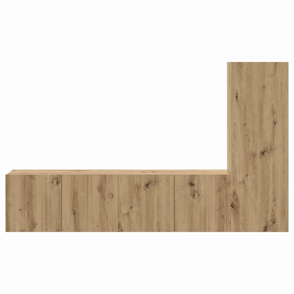 3-tlg. TV-Schrank-Set Weiß Holzwerkstoff