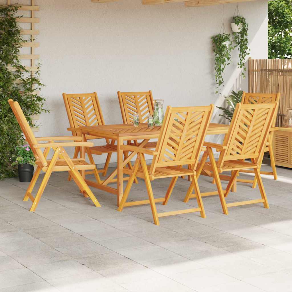 Garten Essgruppe 3 Stk. Braun Massivholz Akazie