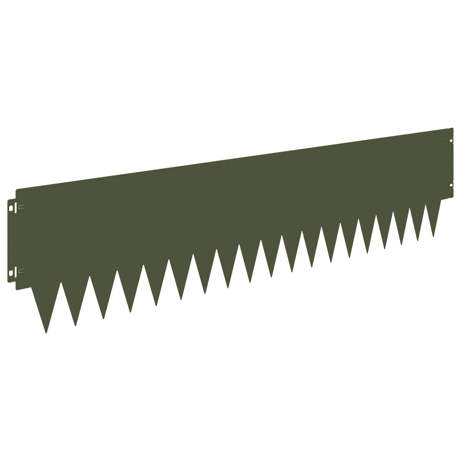 Raseneinfassung 10 pcs Länge Höhe 103 x 15 cm Stahl Schwarz