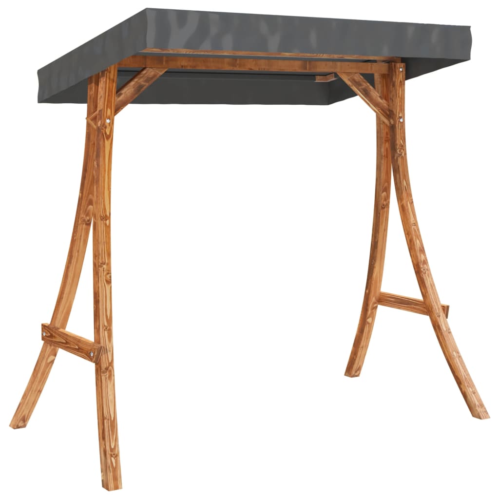 Hollywoodschaukel mit Auflage und Dach Massivholz Fichte