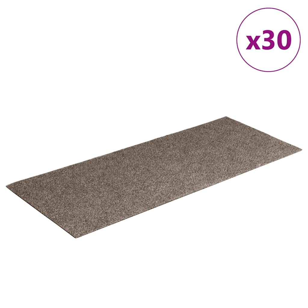 Stufenmatten Selbstklebend 15 Stk. 60x25 cm Hellbraun Rechteckig