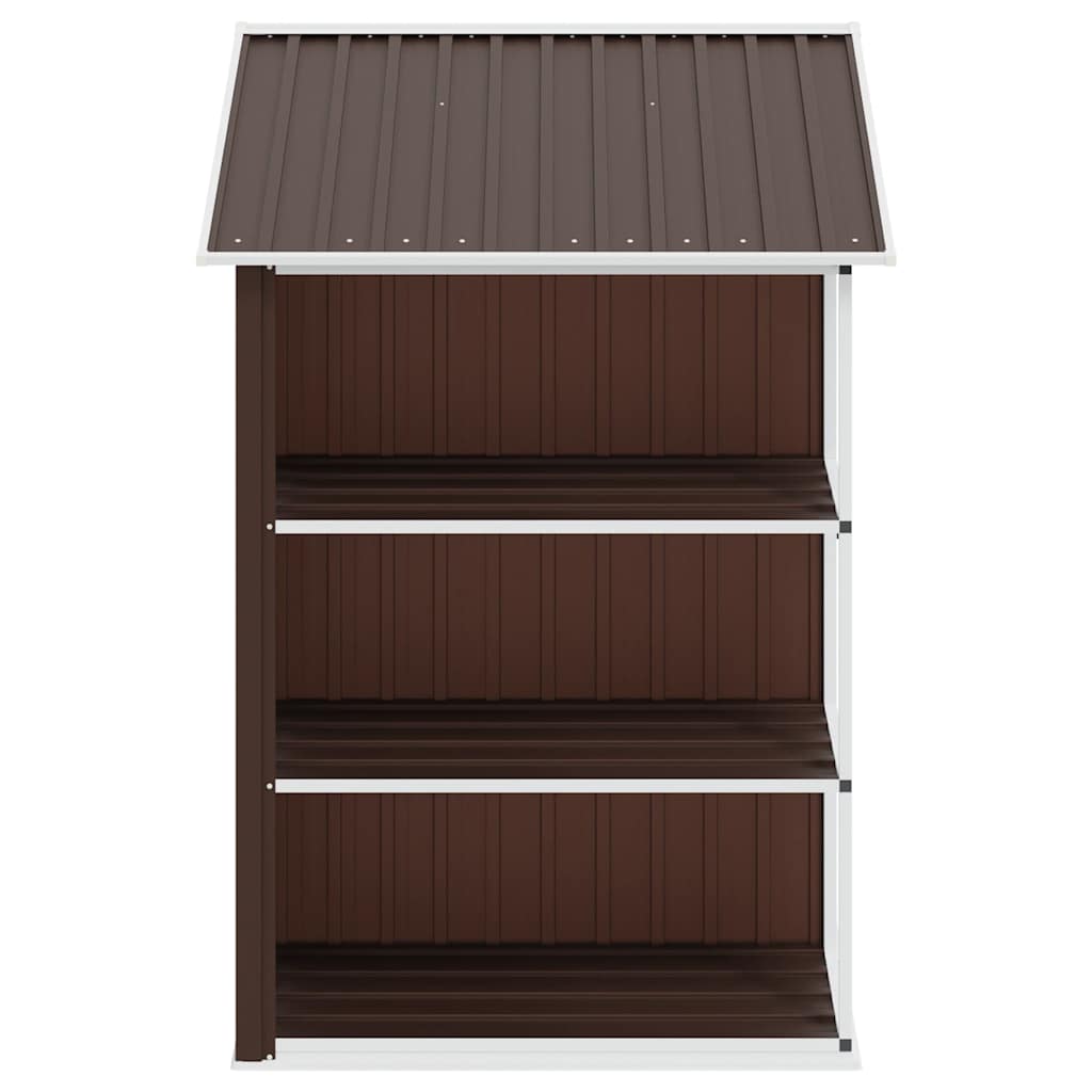 Gartenhaus mit Regal Grau 205x130x183 cm Eisen