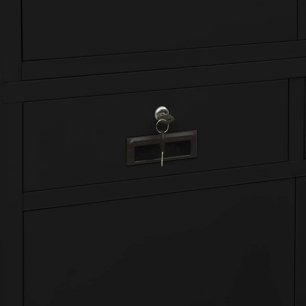 Büroschrank Weiß 90x40x180 cm Stahl