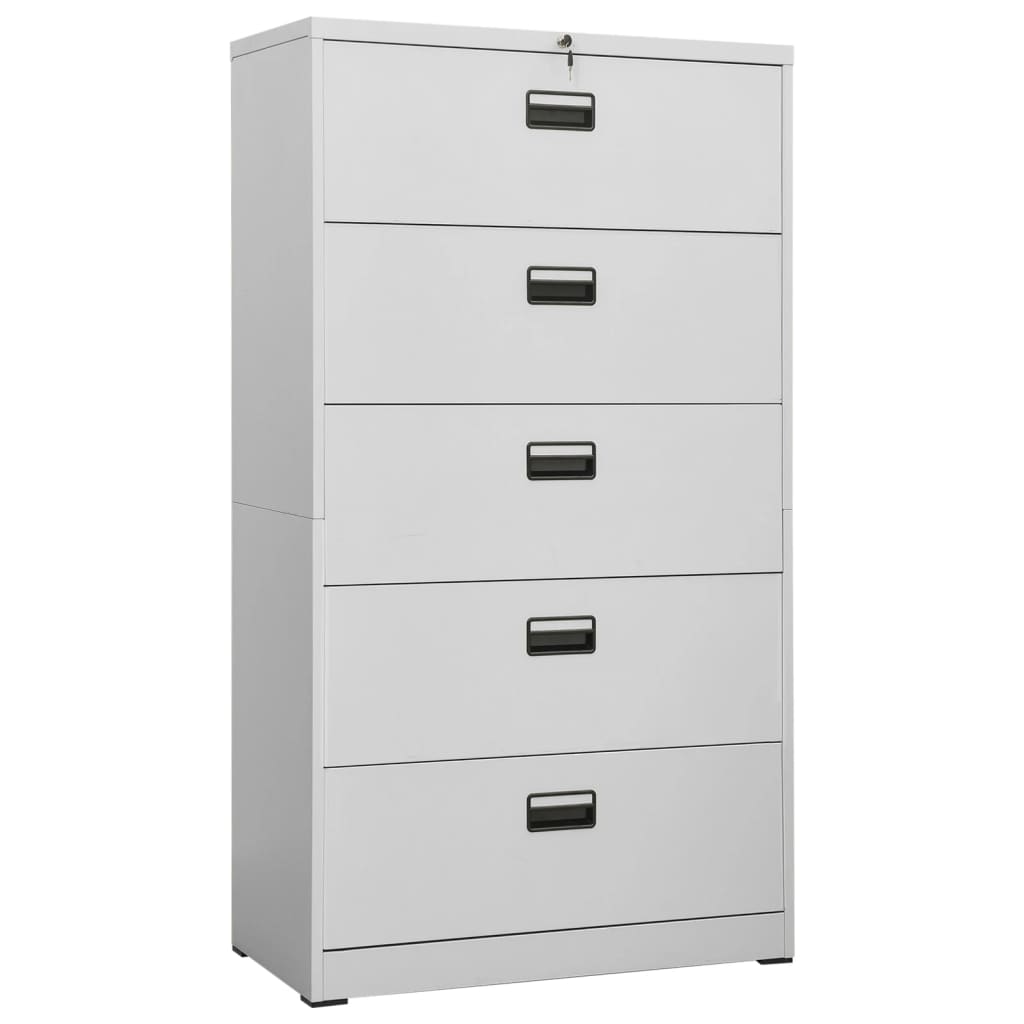 Aktenschrank Weiß 90x46x72,5 cm Stahl