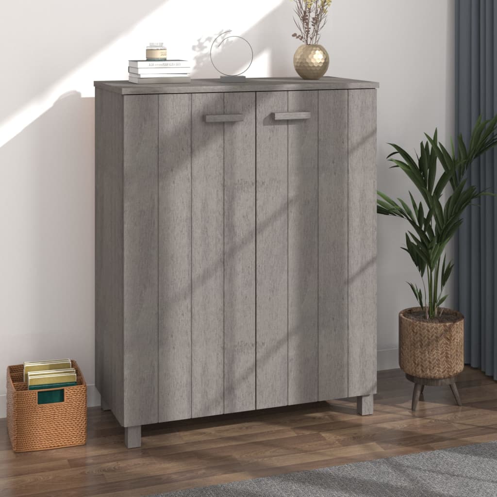 Schuhschrank HAMAR Honigbraun 85x40x108 cm Massivholz Kiefer