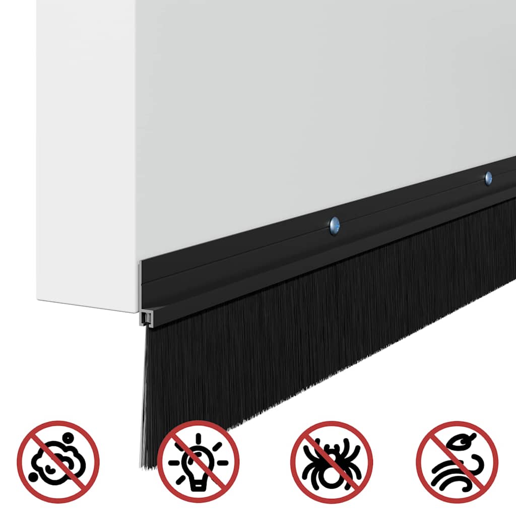 Aufsteck Türbürstendichtungen 2 pcs Braun 100 cm