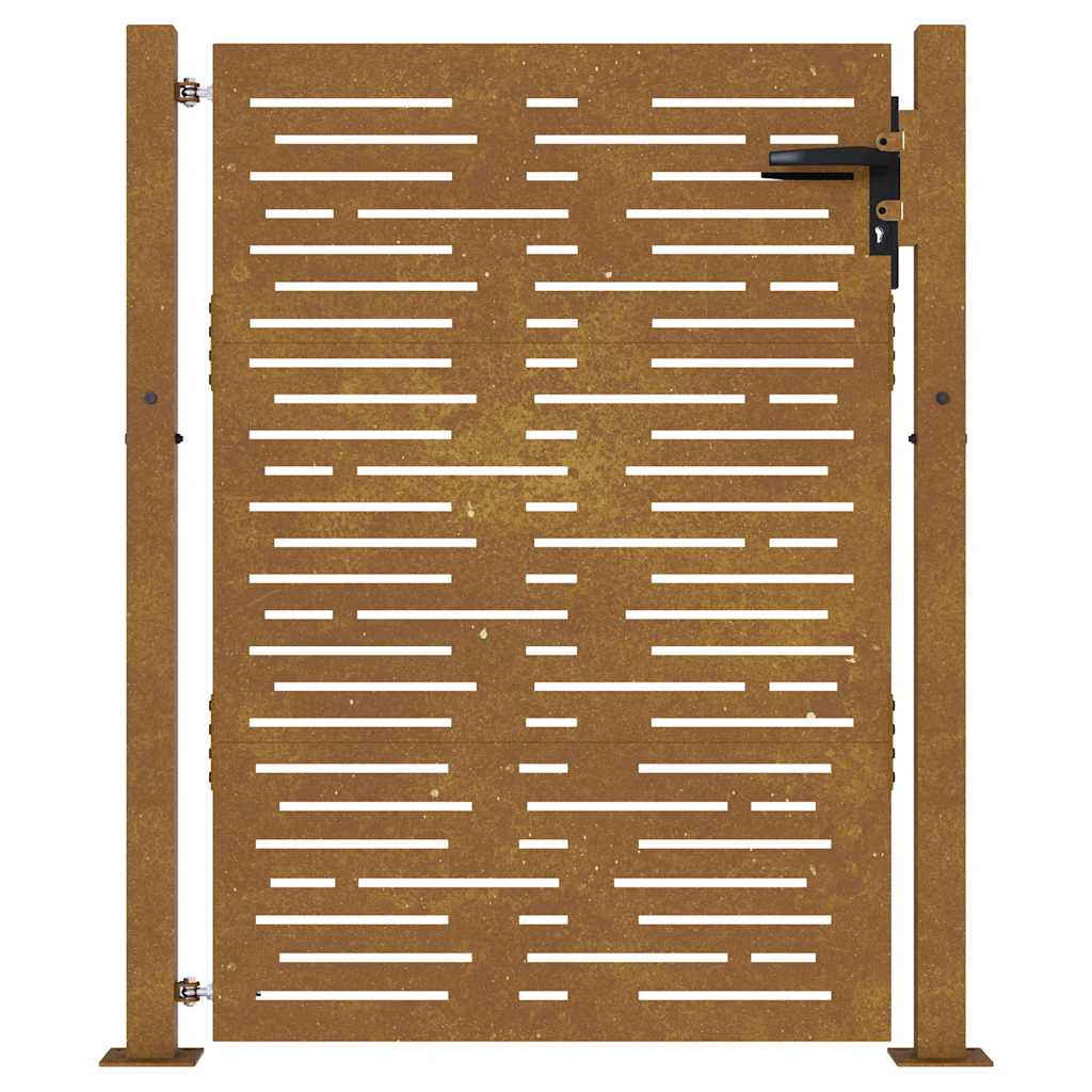 Gartentor 100x75 cm Cortenstahl Quadratisches Design