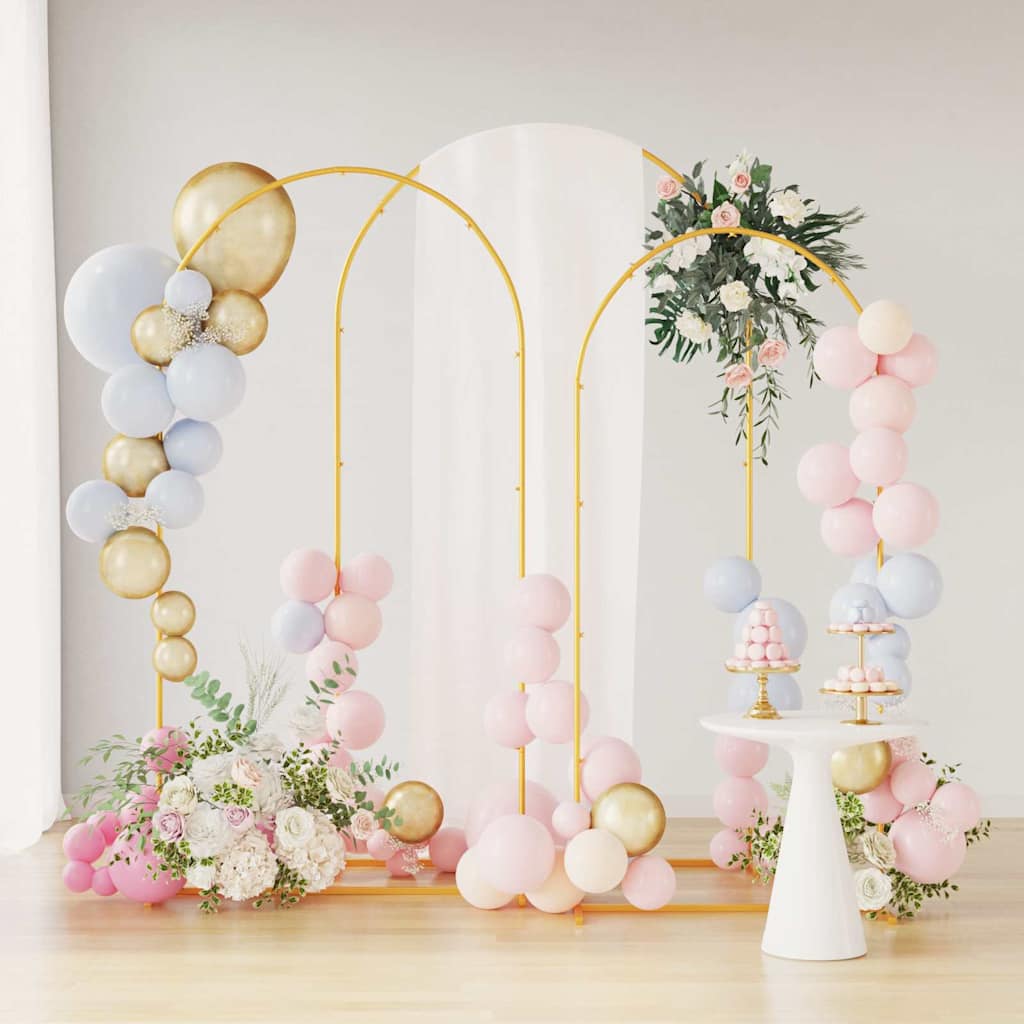 Hochzeitsbogen 3 pcs Weiß Stahl