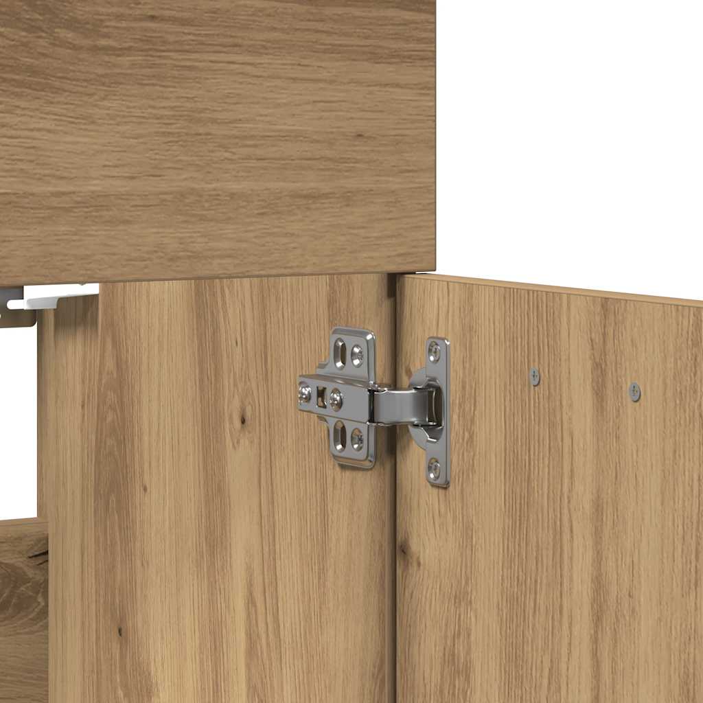 2-tlg. Badmöbel-Set Weiß Holzwerkstoff