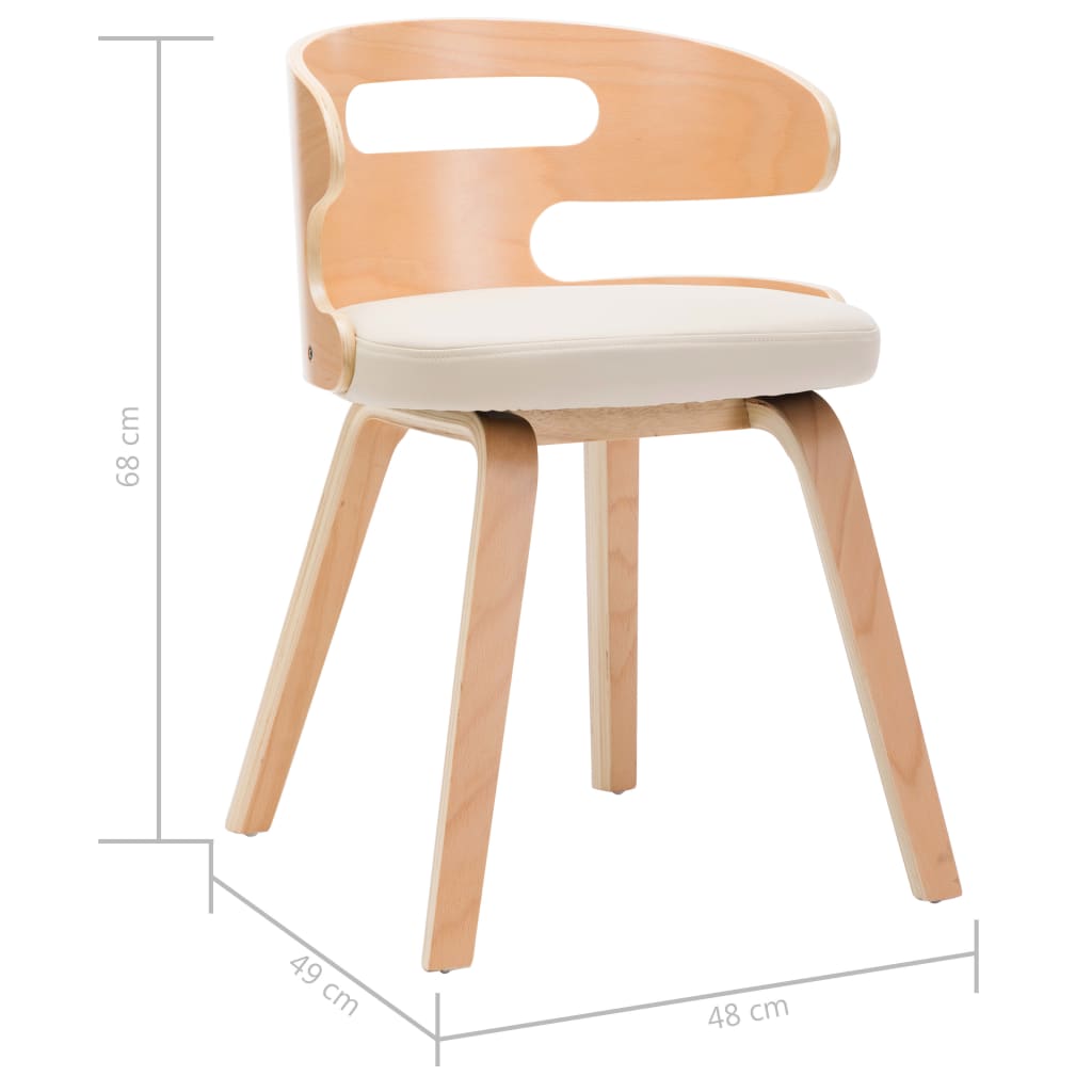 Esszimmerstühle 4 Stk. Braun Bugholz und Kunstleder