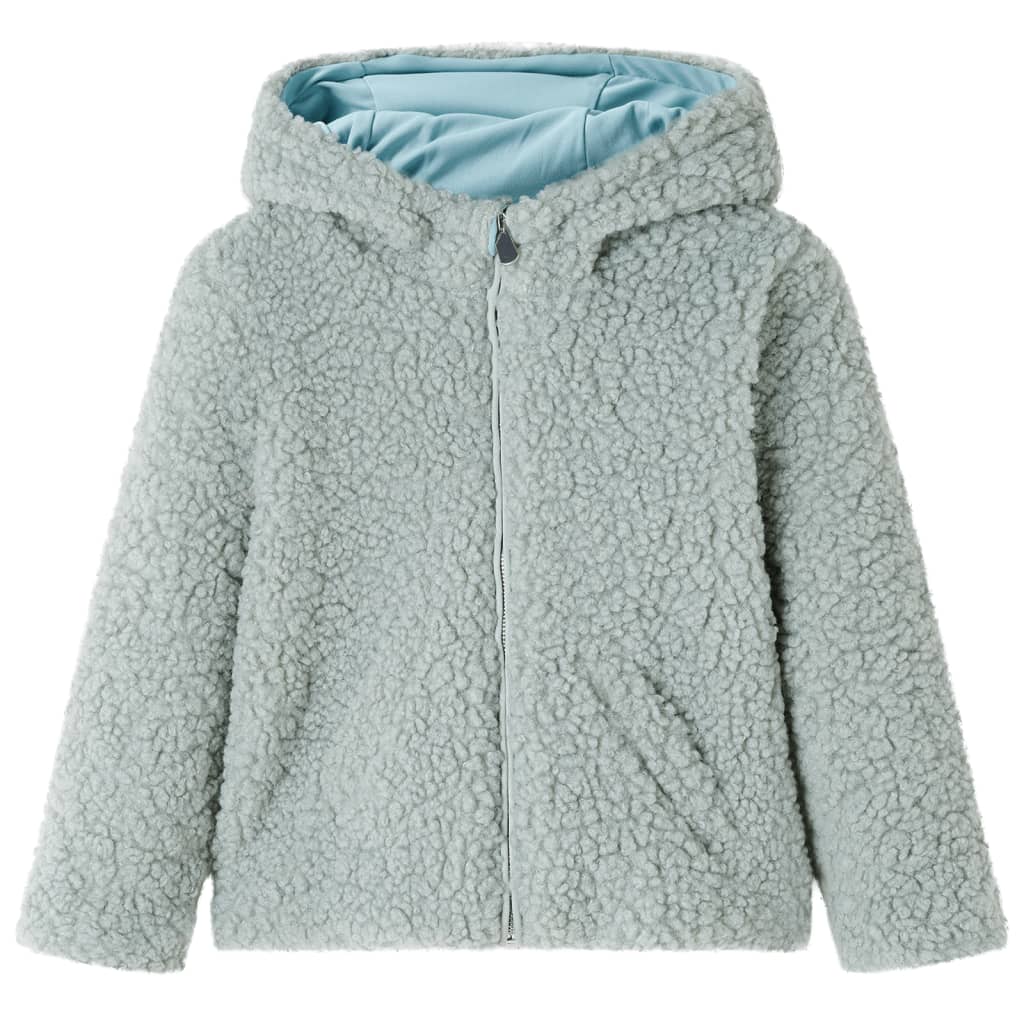 Kinder-Kapuzenjacke Teddy-Kunstpelz Heller Cognac 92