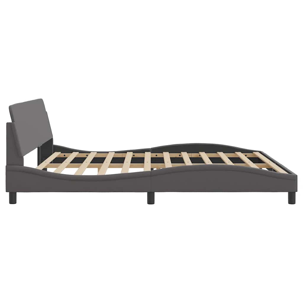Bettgestell "Dover" Schwarz 80x200 cm Kunstleder