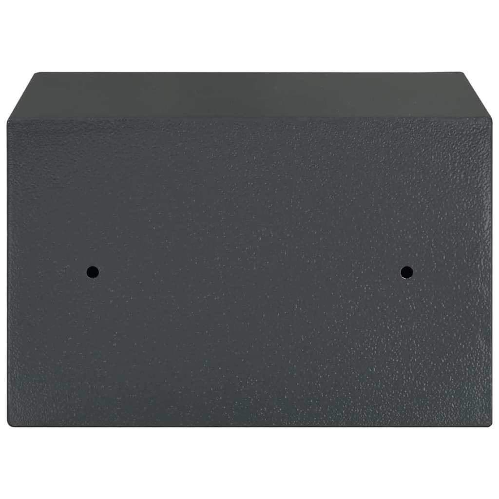 Safe Box mit Schloss Dunkelgrau 23 x 17 x 17 cm Stahl