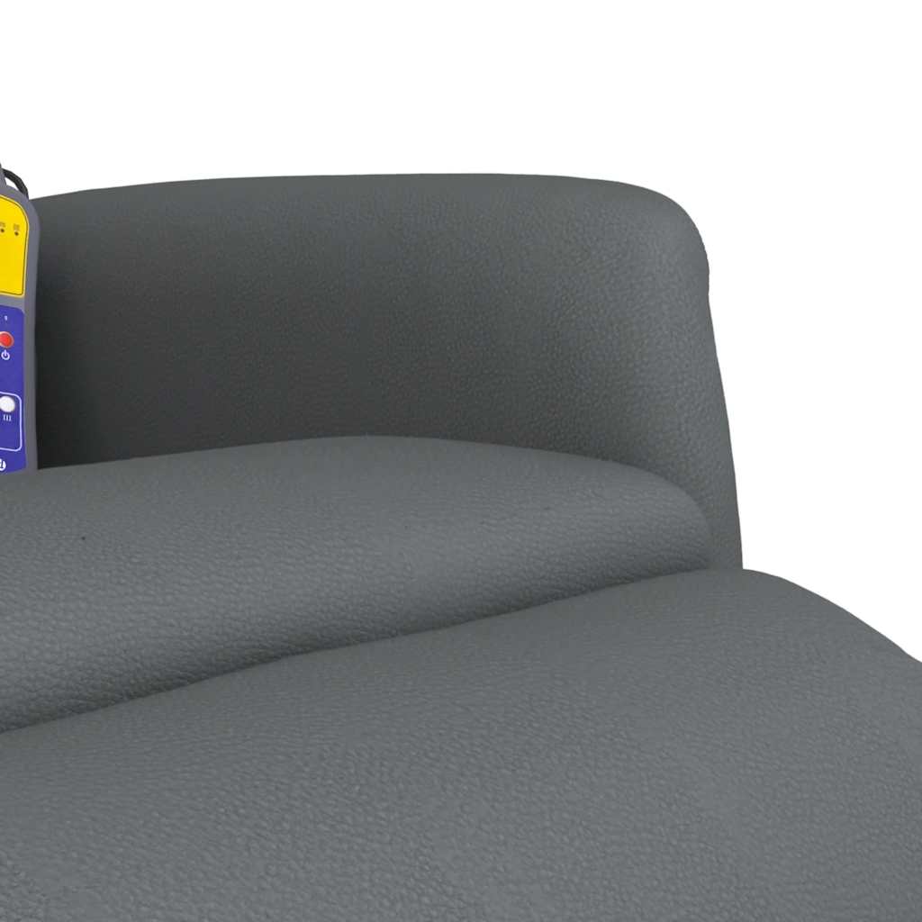 Massagesessel mit Fußteil Schwarz Kunstleder