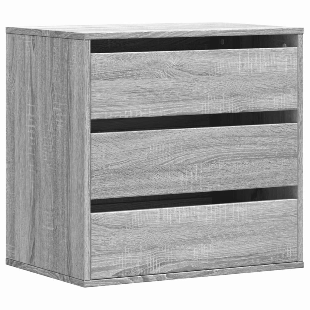 Schubladenschrank Schwarz Eichen-Optik 41 x 40 x 58 cm