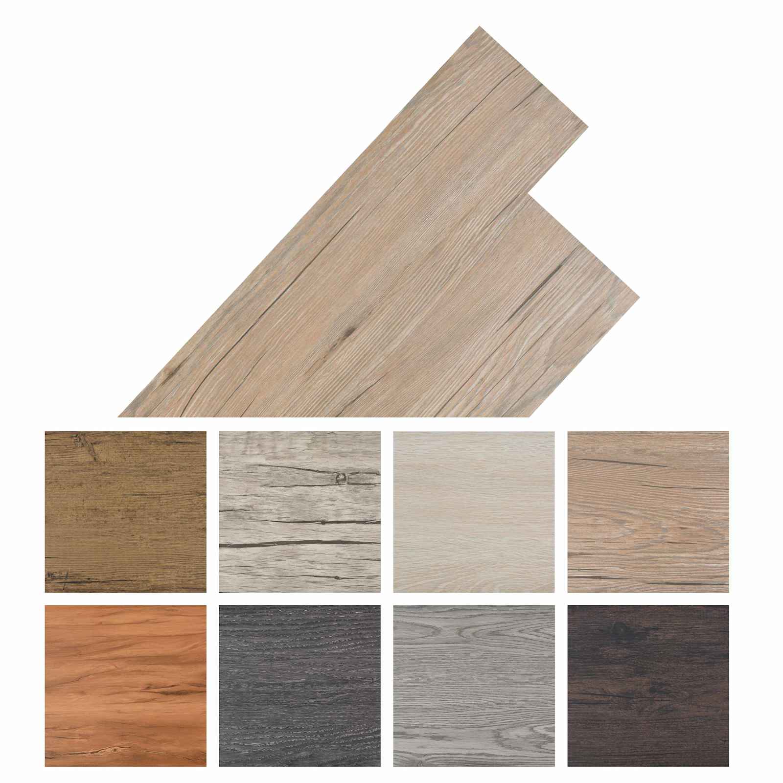 Bodenplanken 36 pcs Walnussbraun 5,02 m² PVC