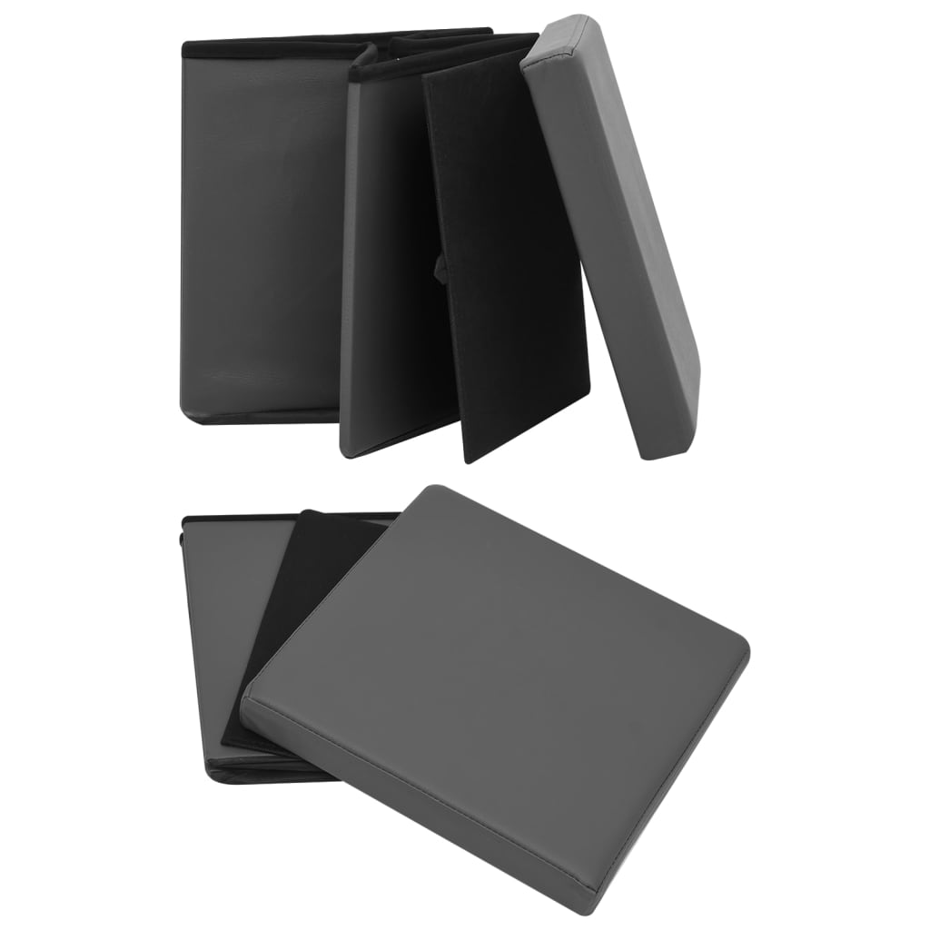 Hocker mit Stauraum Braun PVC
