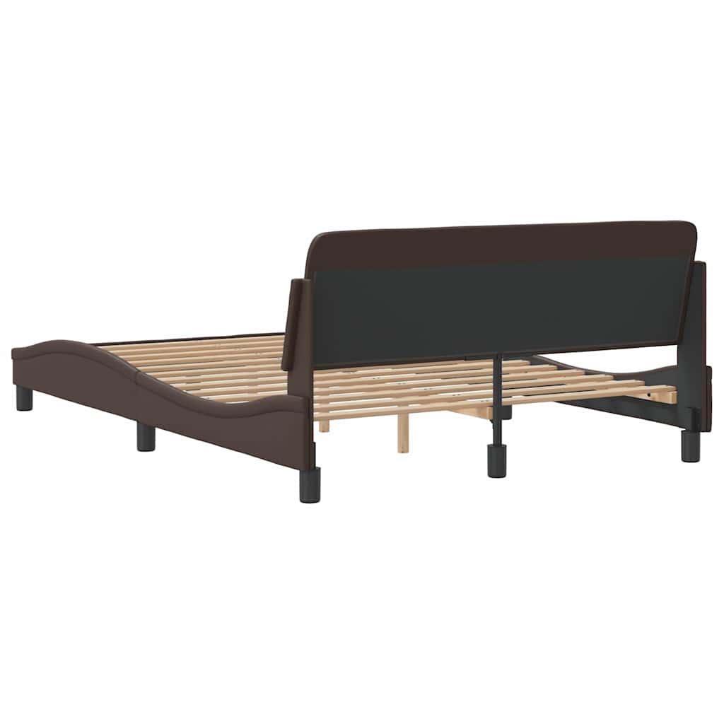 Bettgestell "Dover" Schwarz 80x200 cm Kunstleder