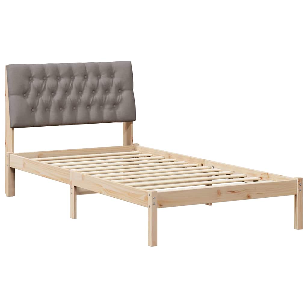 Bettgestell mit gepolstertem Kopfteil Braun 200 x 200 cm