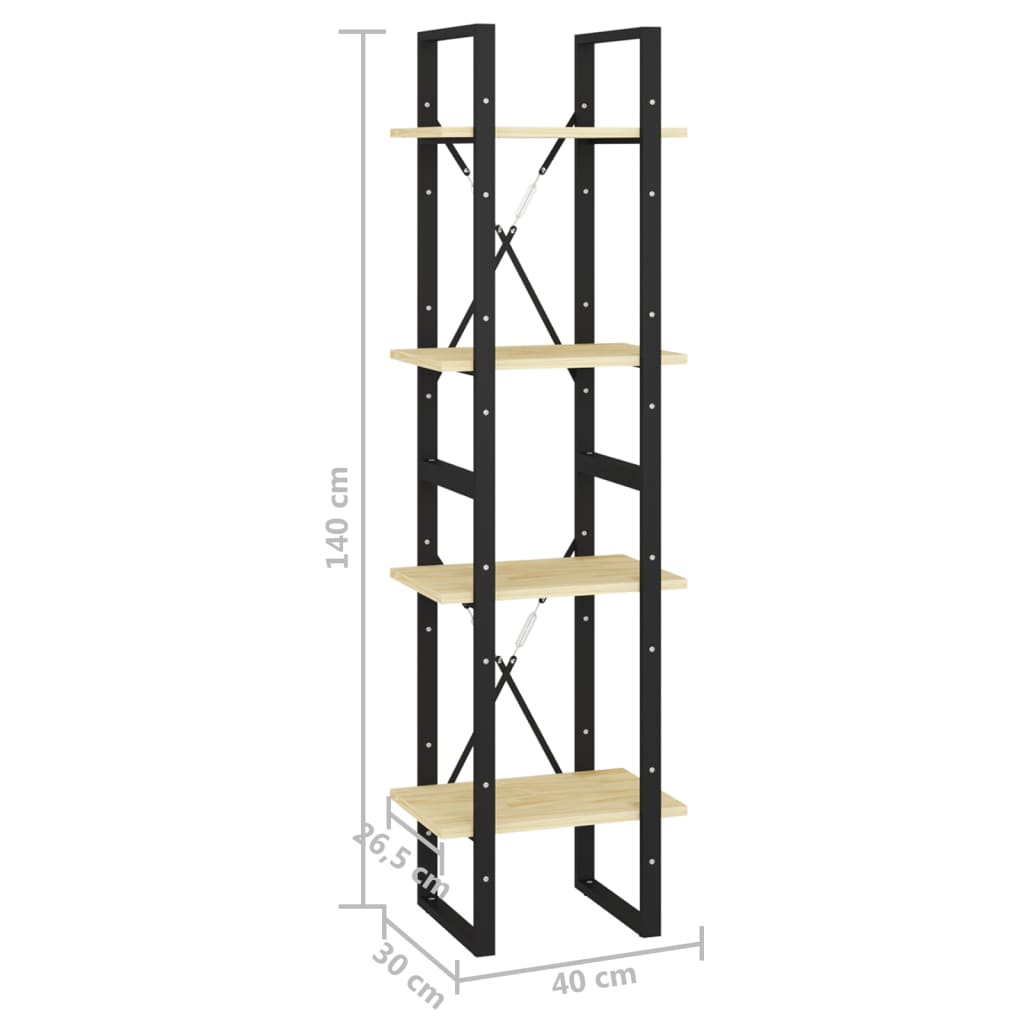 Bücherregal 2 Fächer Weiß 40x30x70 cm Holzwerkstoff