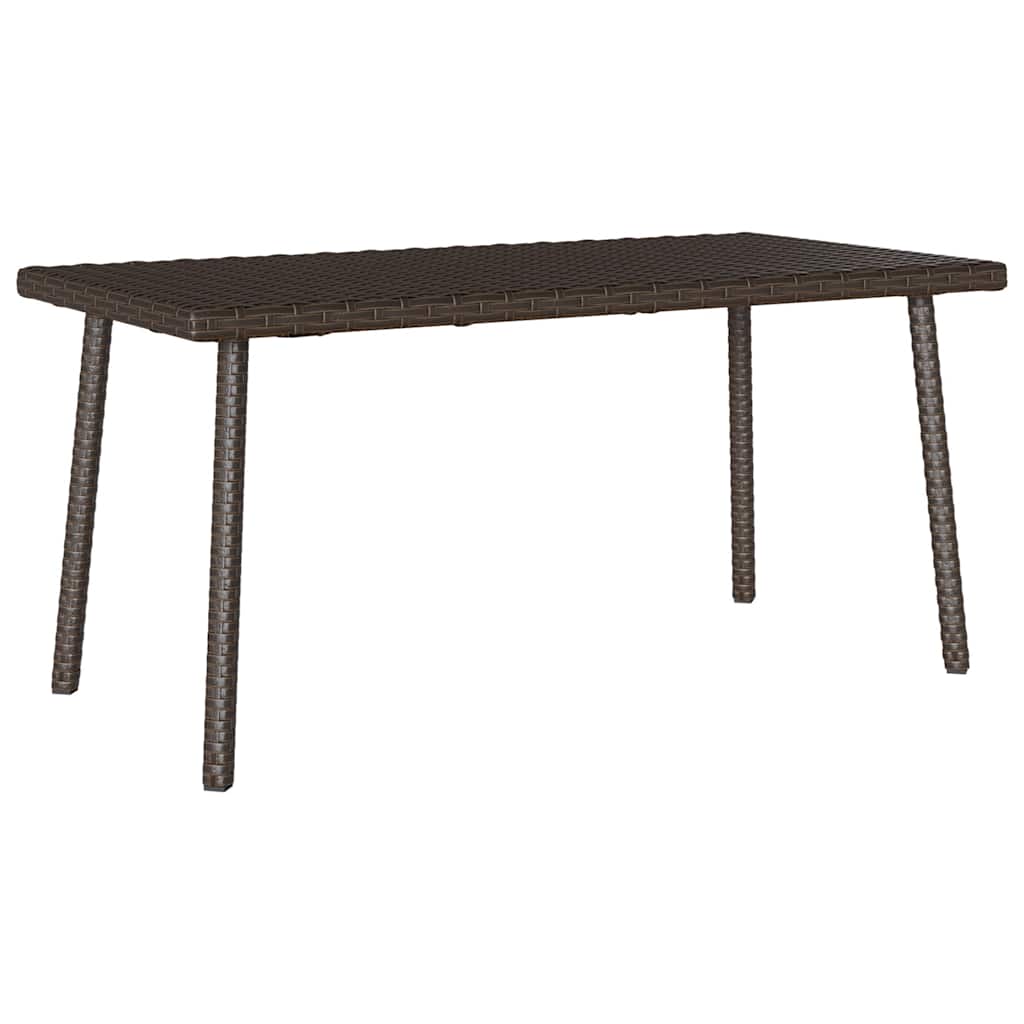 Garten-Couchtisch Rechteckig Schwarz 40x40x37 cm Poly Rattan