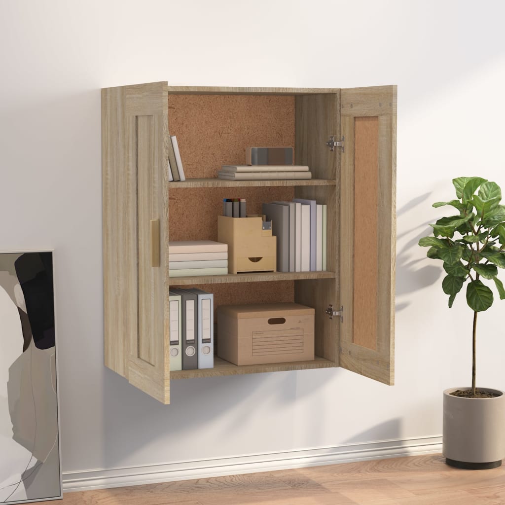 Wandschrank Weiß 69,5x32,5x90 cm Holzwerkstoff