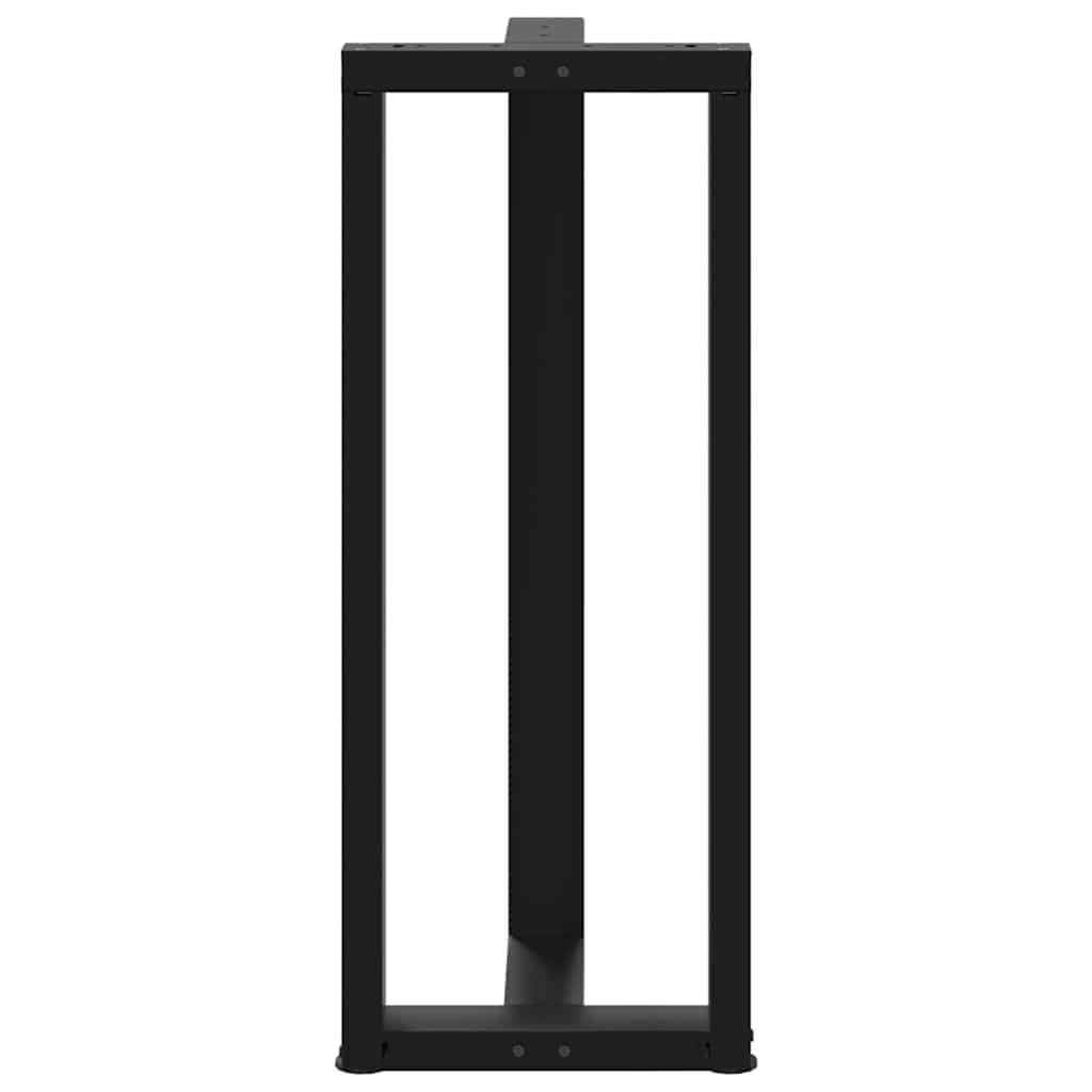 Couchtischbeine T-Form 2 Stk. Schwarz 30x25x(30-31) cm Stahl