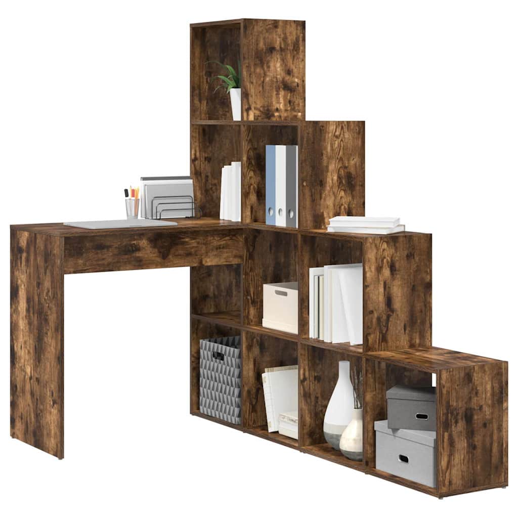 Eck-Schreibtisch Schwarz Eichen-Optik 101,5 x 149,5 x 149,5 cm