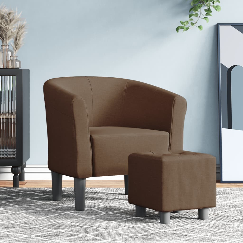 Clubsessel Dunkelgrau Stoff