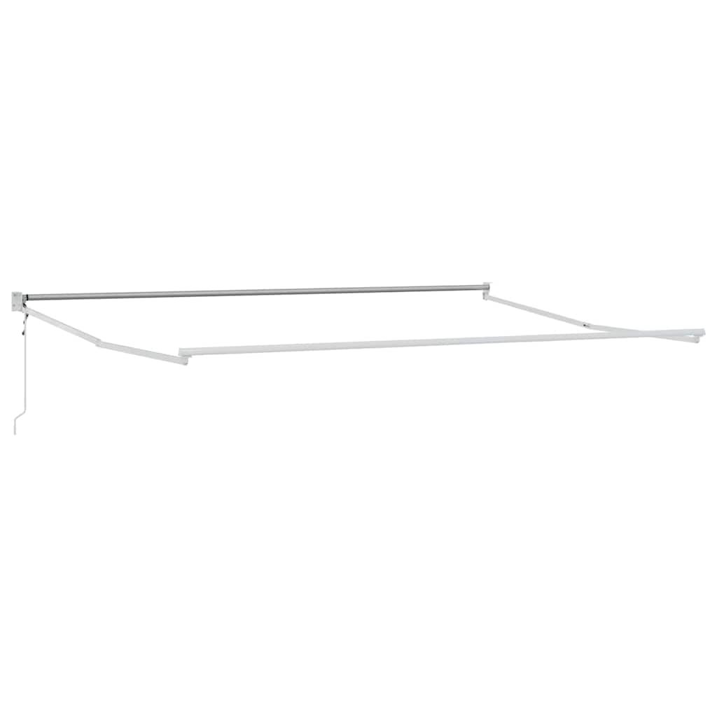 Markise Manuell Einziehbar mit LED 300x250 cm Blau und Weiß