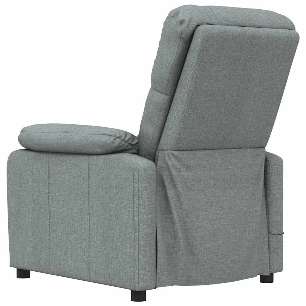 Massagesessel Hellgrau Stoff
