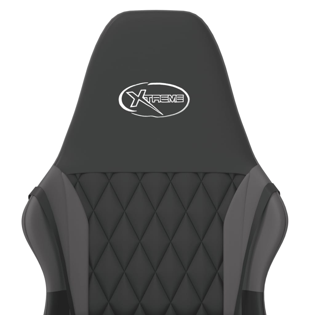 Gaming-Stuhl mit Massagefunktion Schwarz und Blau Kunstleder