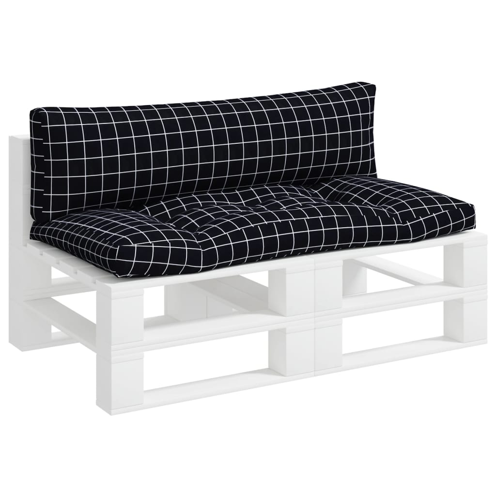 Palettenkissen Blau Weiß Gestreift 58x58x10 cm Oxford-Gewebe
