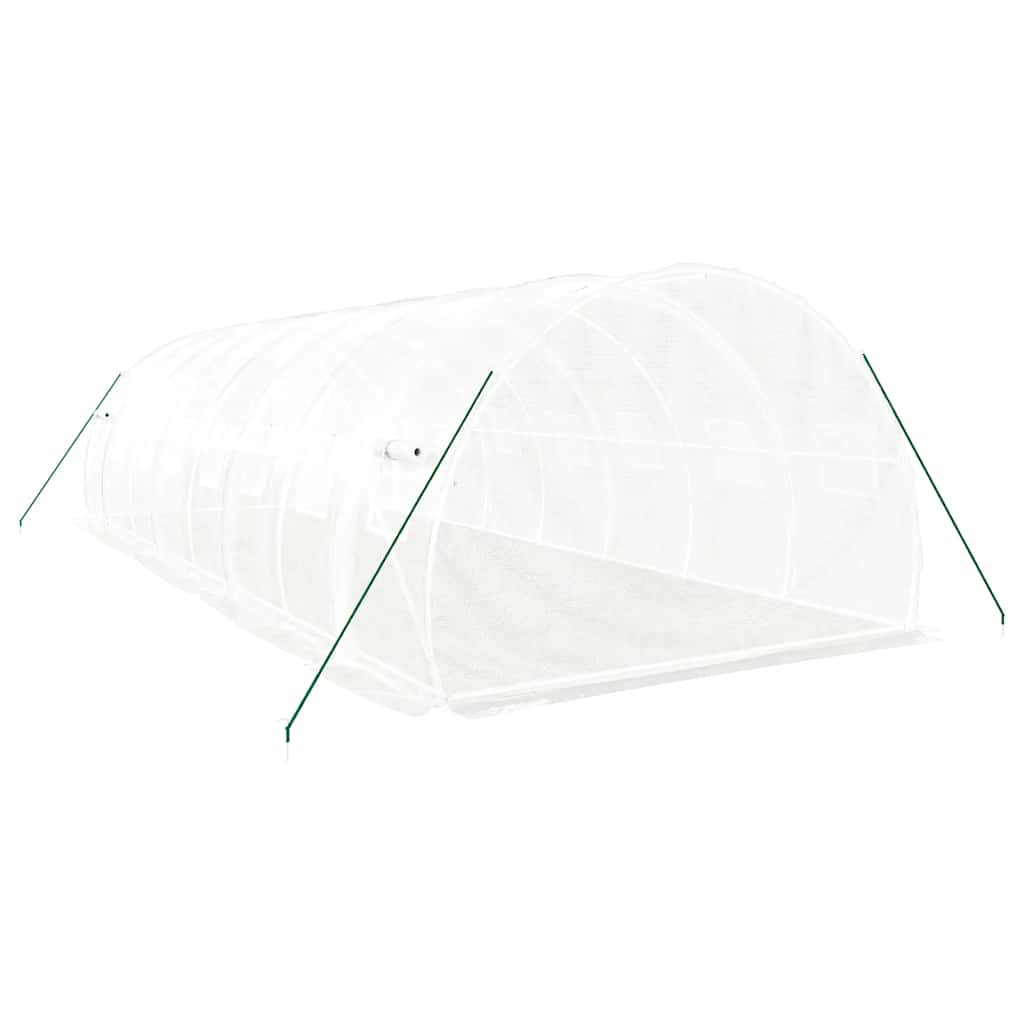 Gewächshaus mit Stahlrahmen Grün 48 m² 16x3x2 m