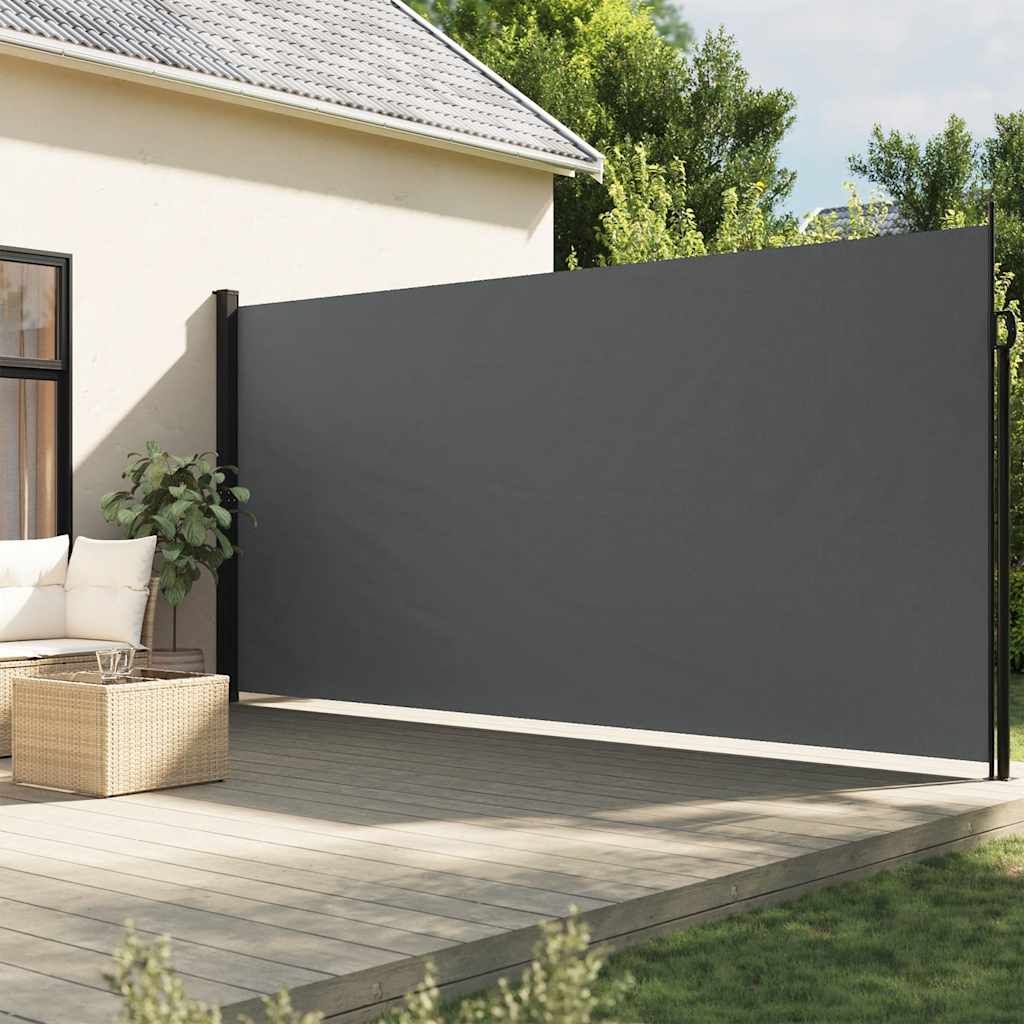 Seitenmarkise Ausziehbar Schwarz 100x300 cm