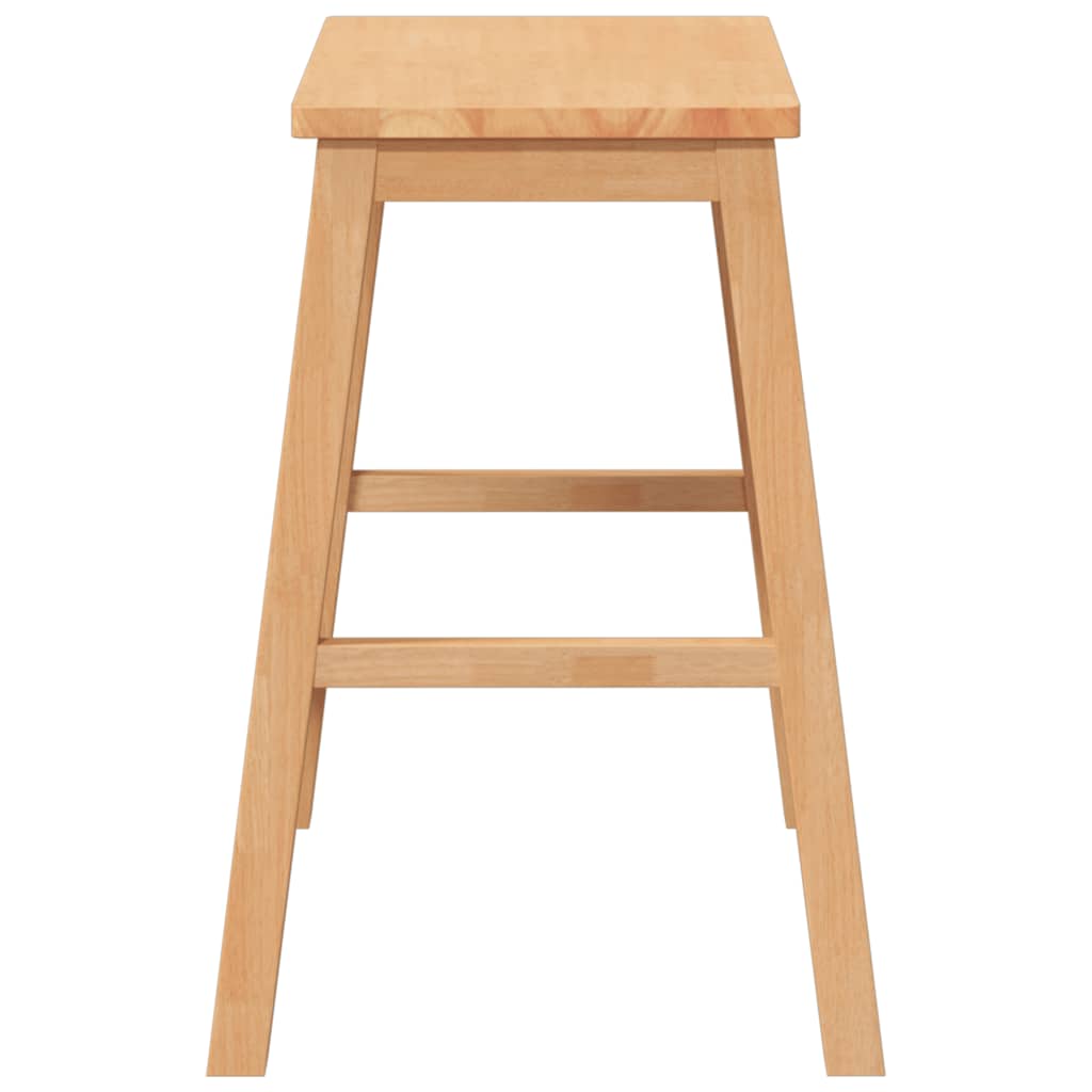 Barstühle mit Kissen 2 Stk. Braun Massivholz Gummibaum