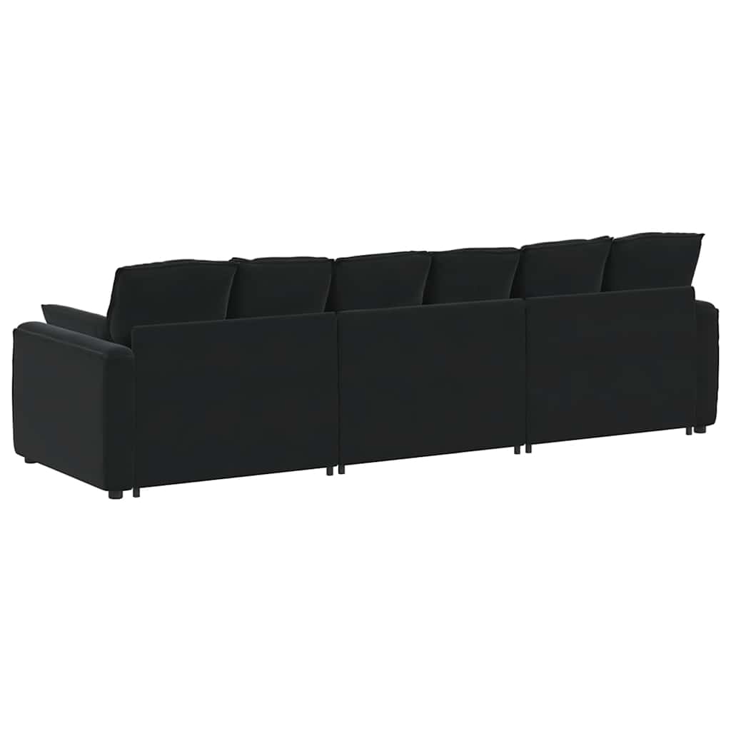 Modulares Sofa mit Kissen Blau