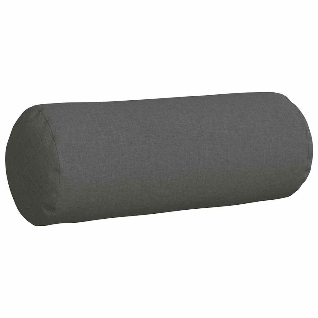 Bolsterkissen 2 Stück Hellgrau Ø 15 x 40 cm Stoff