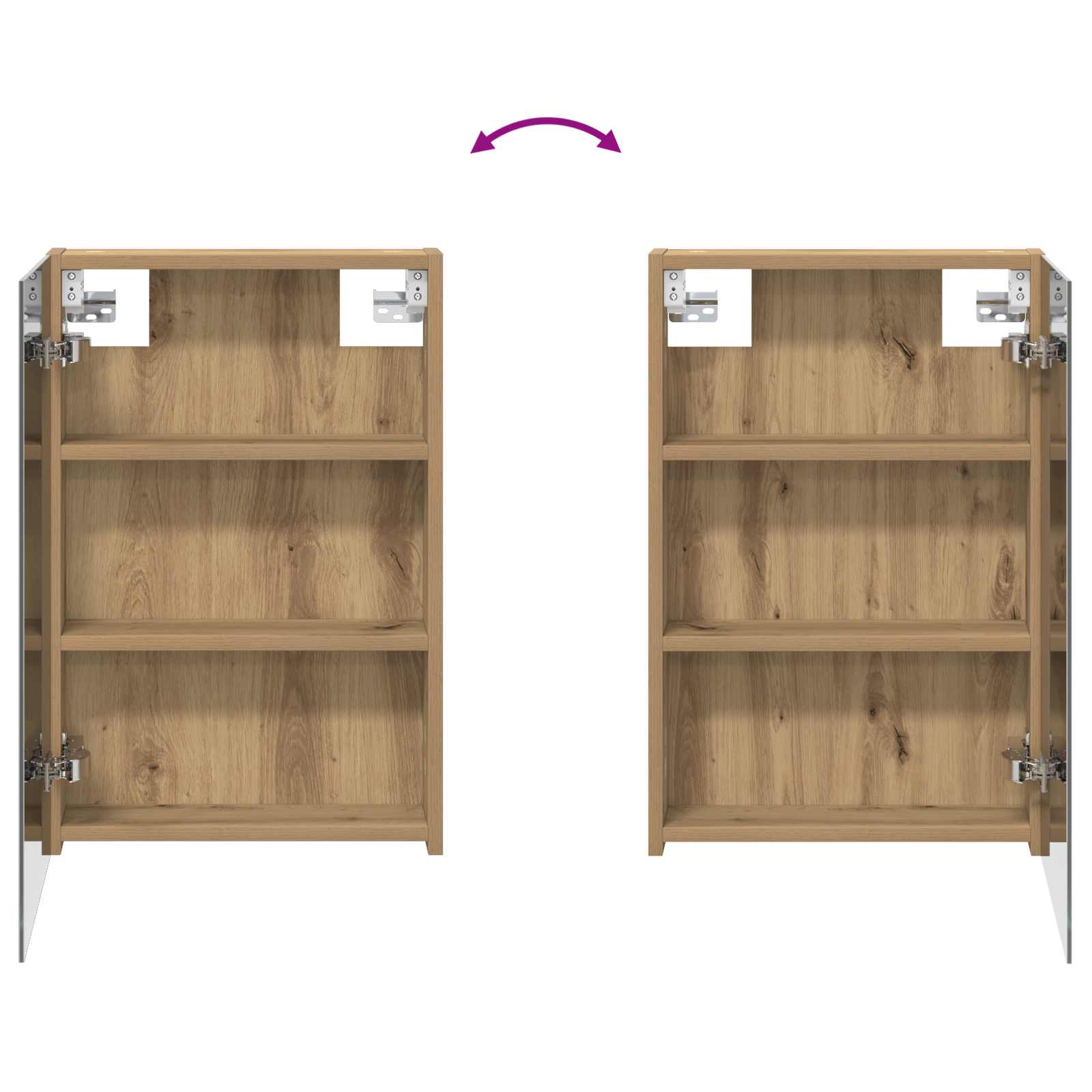 Badezimmerschrank-Set 3 pcs 80 x 10,5 x 50 cm Holzwerkstoff